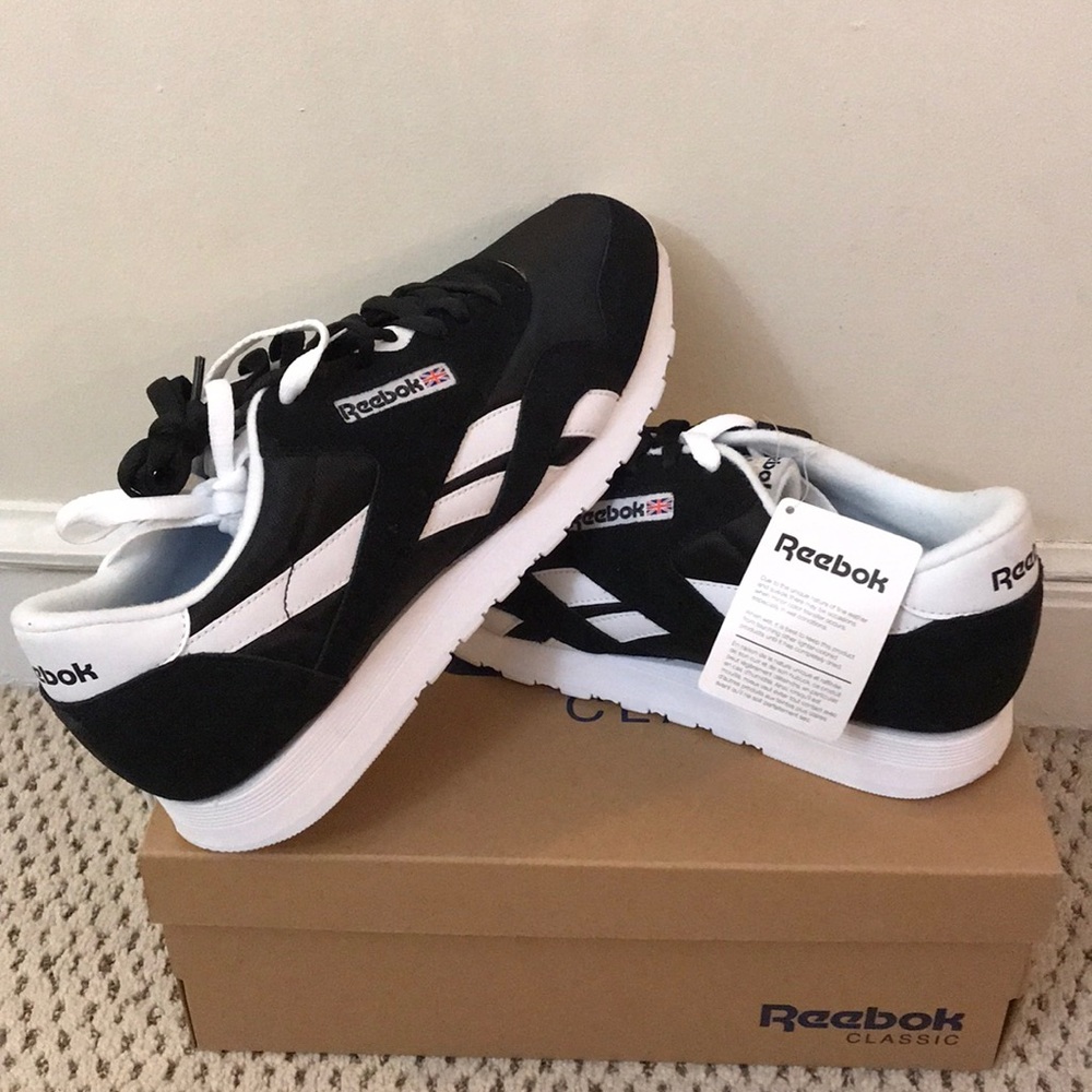 Brand New Reebok Classic Black/White Shoes